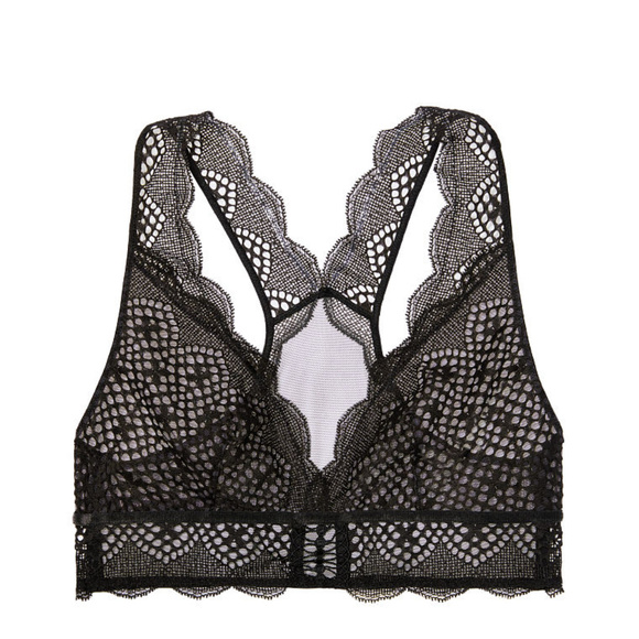 NWT SET of 2 Victoria's Secret Bralette and Panty siz M Bra Lace Black Xmas GIFT - Picture 3 of 9